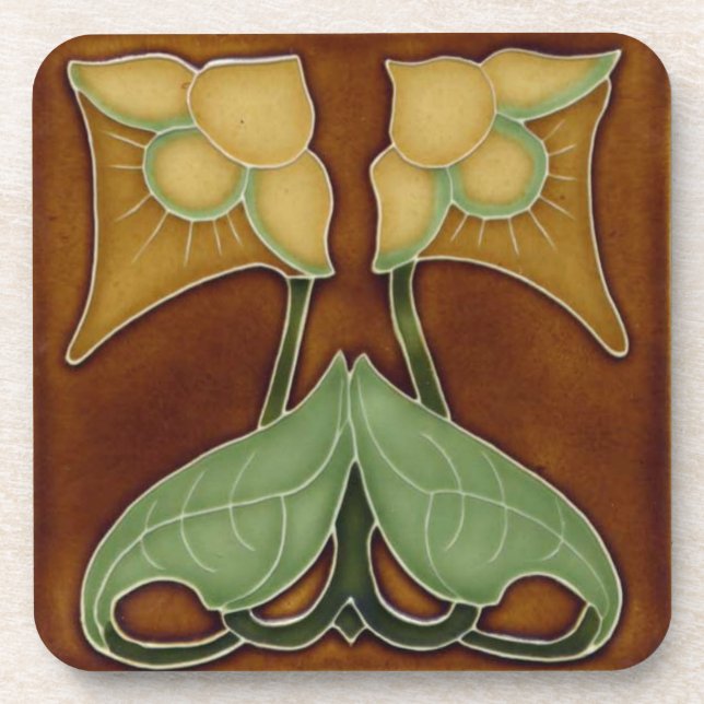 Set of 6 Art Nouveau Coasters (Front)