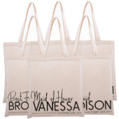 Set Of 6 Cool And Sophisticated Canvas Tote Bags (Set)