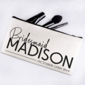 Set Of 6 Glamorous Canvas Cosmetic Bags (Front)