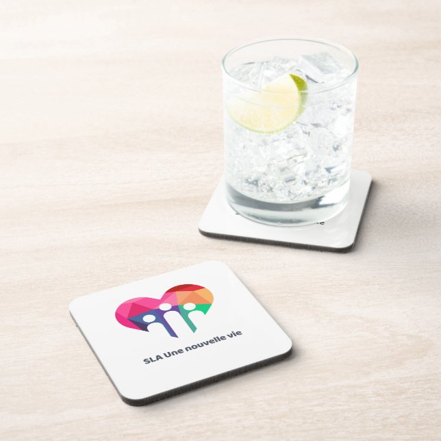 Set of 6 gray glass underneath for aperitif beverage coaster (Right Side)