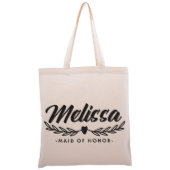Set of 6 Leaves And Heart Floral Canvas Tote Bags (Front)