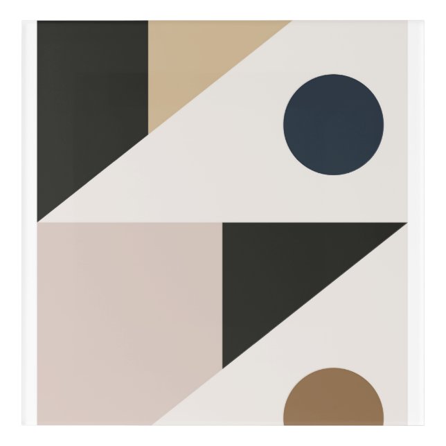 Set of abstract shapes acrylic print (Front)