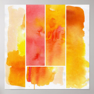 Set of abstract  watercolor hand painted poster