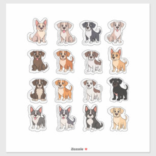 Set Of Adorable Dogs Sticker