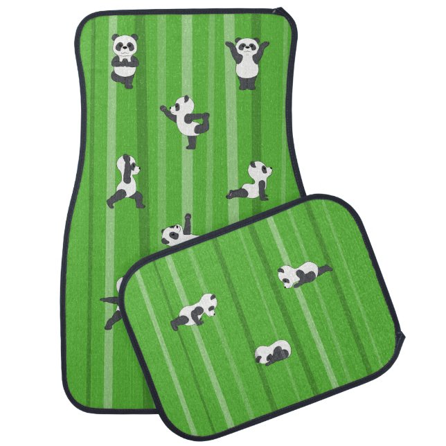 Set of Car Mats Cute Panda Yoga (Set)
