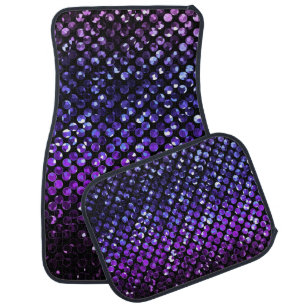 Set of Car Mats Purple Crystal Bling Strass