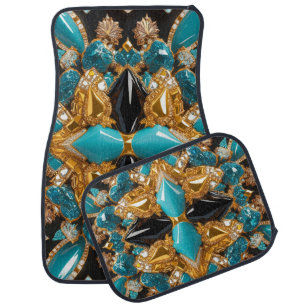 Set of car mats with Bahamas Colors