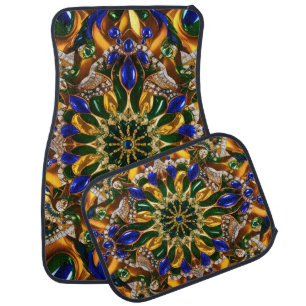 Set of car mats with Brazil Colors
