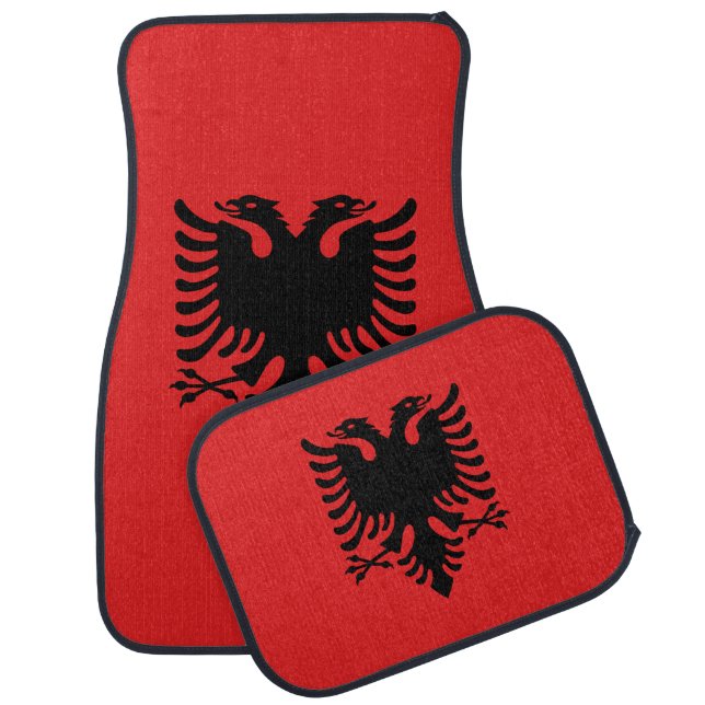 Set of car mats with Flag of Albania (Set)