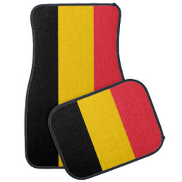 Set of car mats with Flag of Belgium