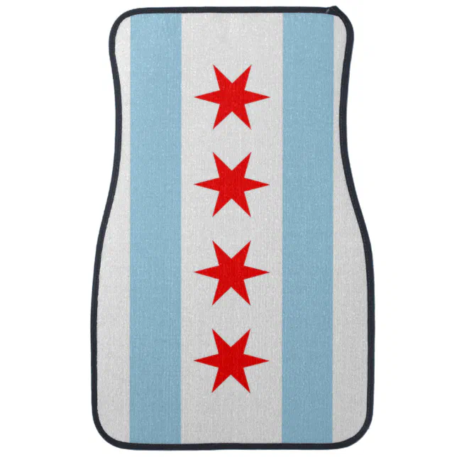 Set of car mats with Flag of Chicago, Illinois | Zazzle