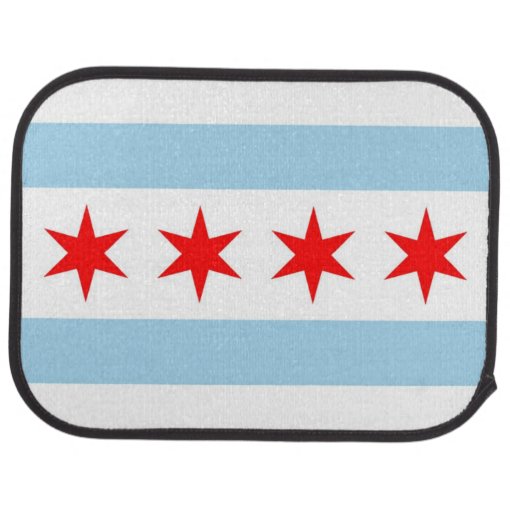 Set of car mats with Flag of Chicago, Illinois | Zazzle