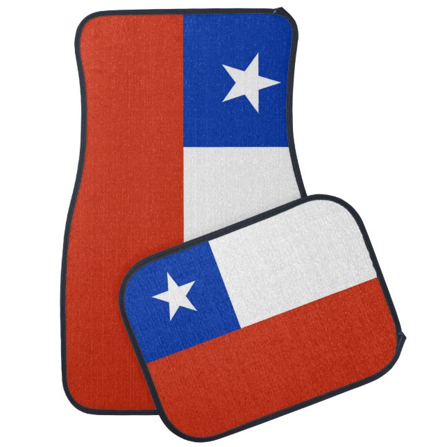 Set of car mats with Flag of Chile (Set)