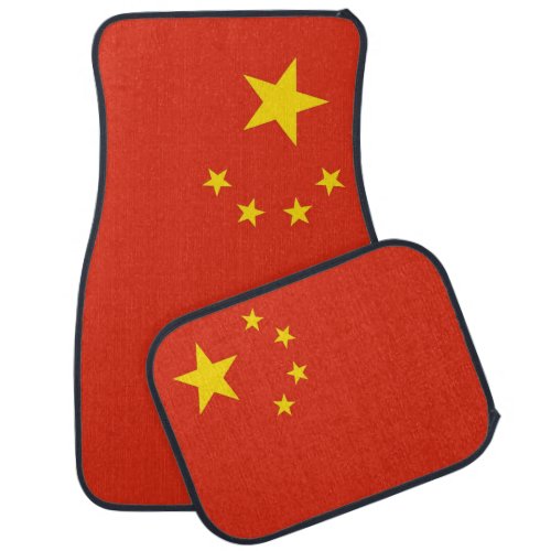 Set of car mats with Flag of China