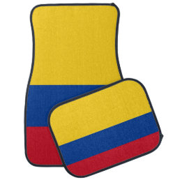 Set of car mats with Flag of Colombia