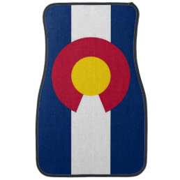 Set of car mats with Flag of Colorado, USA