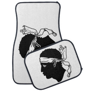 Set of car mats with Flag of Corsica