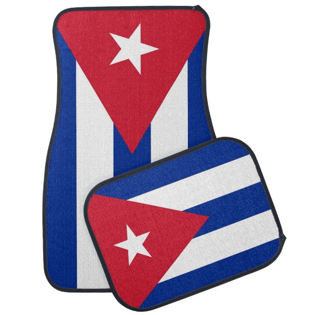 Set of car mats with Flag of Cuba (Set)