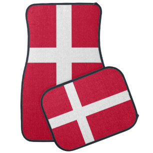 Set of car mats with Flag of Denmark