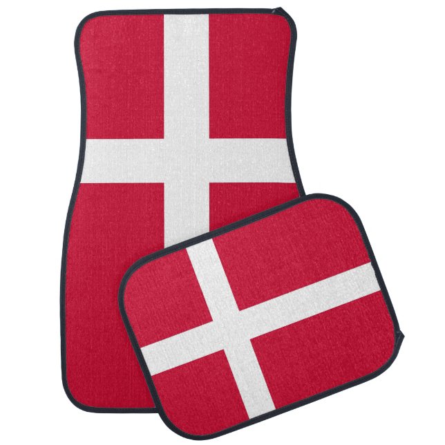 Set of car mats with Flag of Denmark (Set)