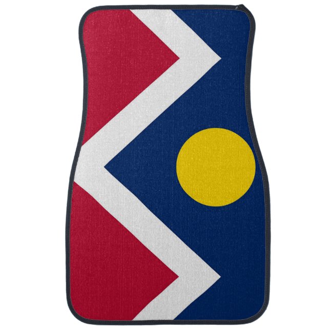 Set of car mats with Flag of Denver City, USA (Front)