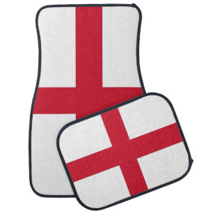 Set of car mats with Flag of England