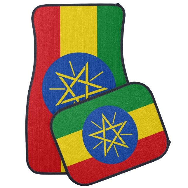 Set of car mats with Flag of Ethiopia (Set)