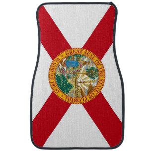 Set of car mats with Flag of Florida, USA