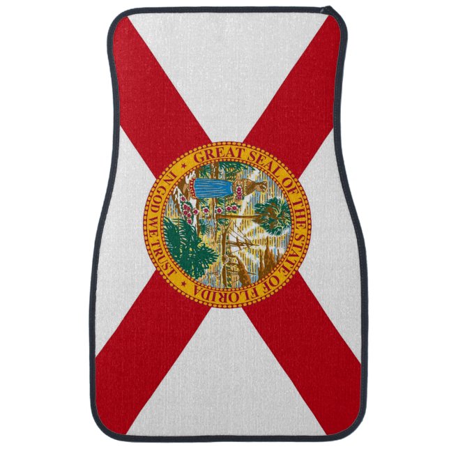 Set of car mats with Flag of Florida, USA (Front)