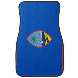 Set of car mats with Flag of Guam, USA