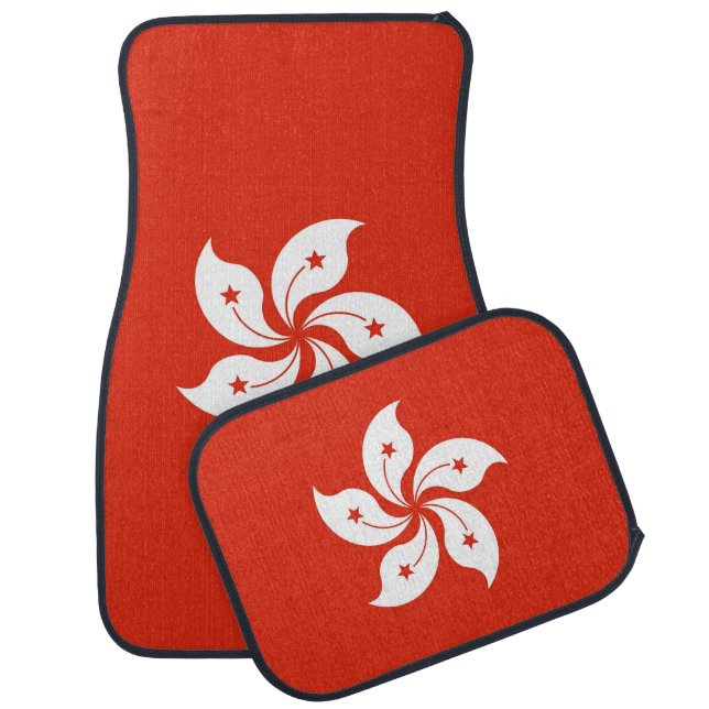 Set of car mats with Flag of Hong Kong (Set)