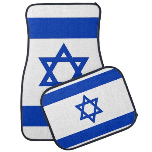 Set of car mats with Flag of Israel