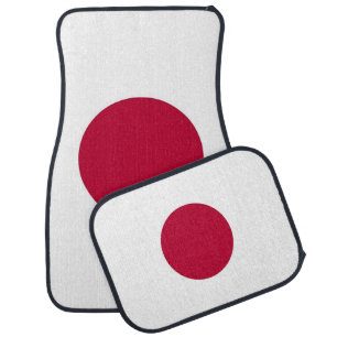 Set of car mats with Flag of Japan
