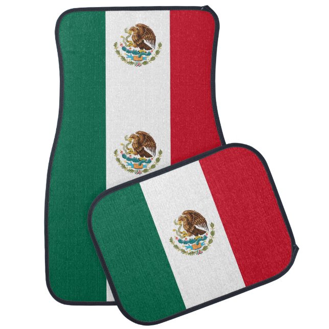 Set of car mats with Flag of Mexico (Set)