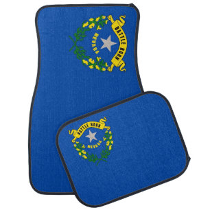Set of car mats with Flag of Nevada, USA