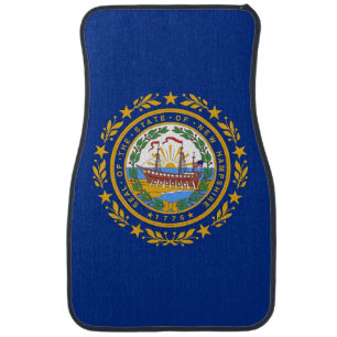 Set of car mats with Flag of New Hampshire, USA