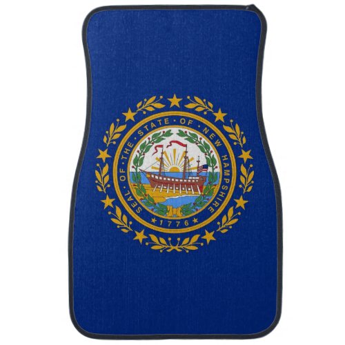 Set of car mats with Flag of New Hampshire USA