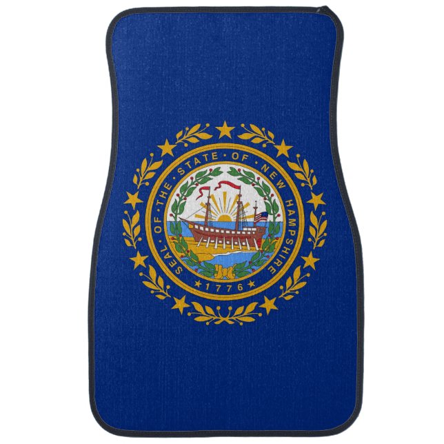 Set of car mats with Flag of New Hampshire, USA (Front)