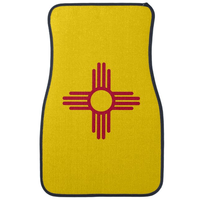 Set of car mats with Flag of New Mexico, USA (Front)