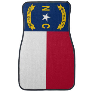 Set of car mats with Flag of North Carolina, USA