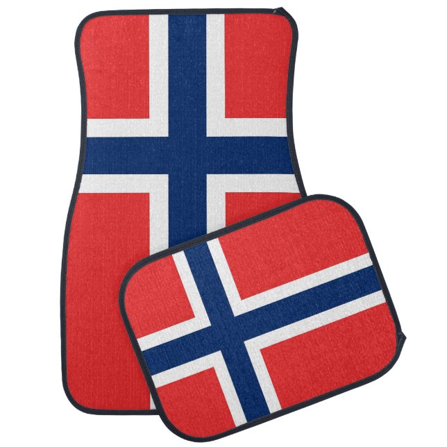 Set of car mats with Flag of Norway (Set)