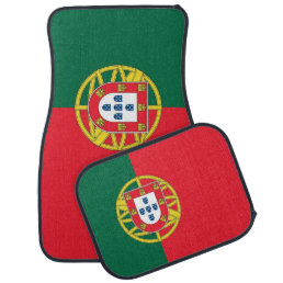 Set of car mats with Flag of Portugal
