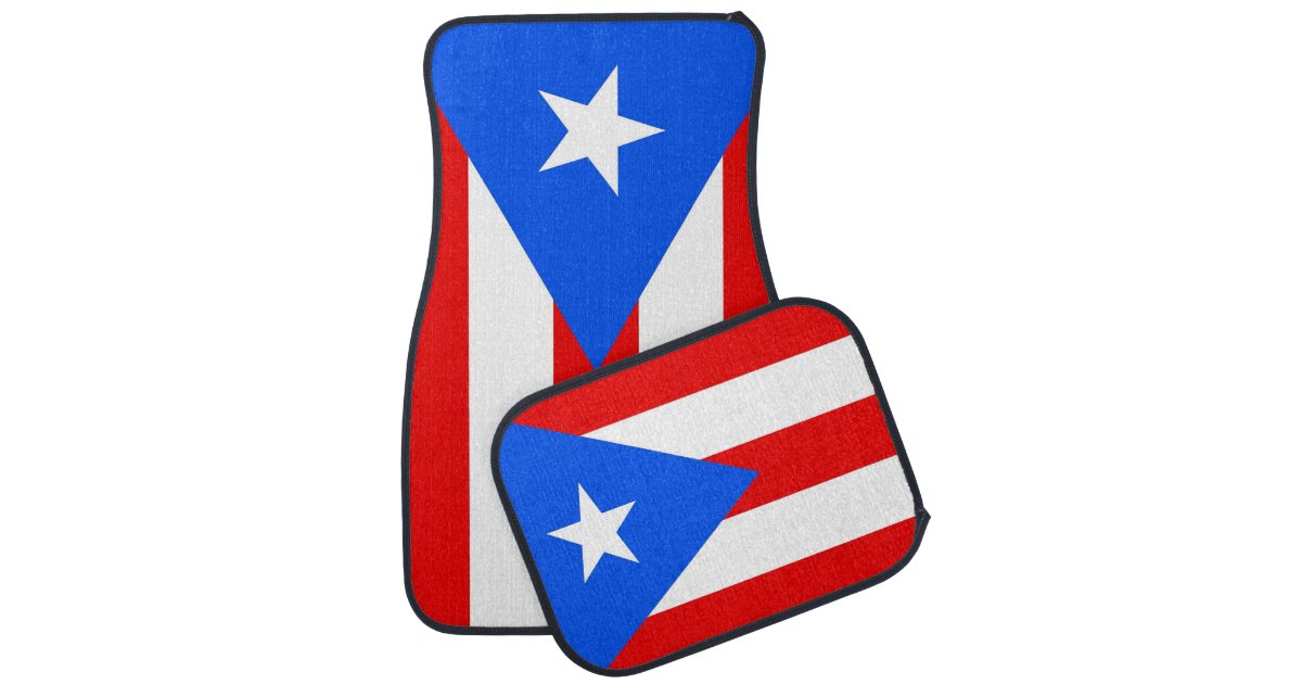 Set Of Car Mats With Flag Of Puerto Rico Usa Zazzle Com