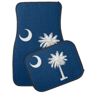 Set of car mats with Flag of South Carolina, USA