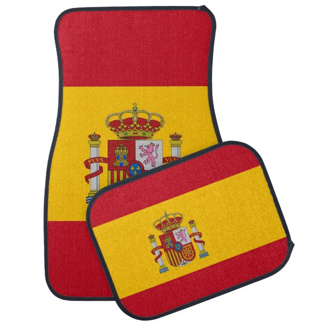Set of car mats with Flag of Spain (Set)