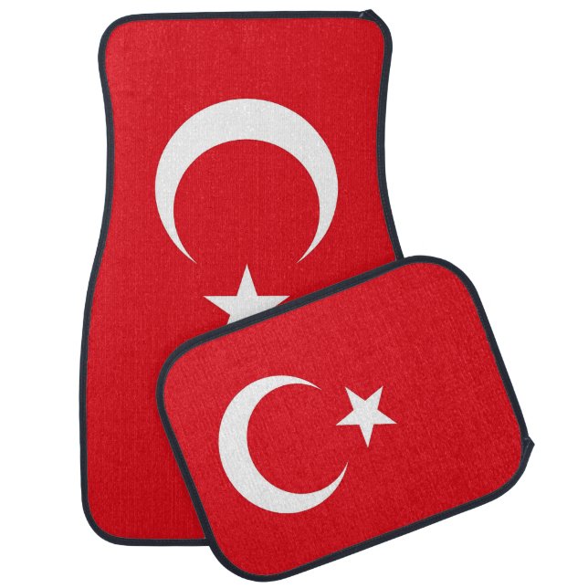 Set of car mats with Flag of Turkey (Set)