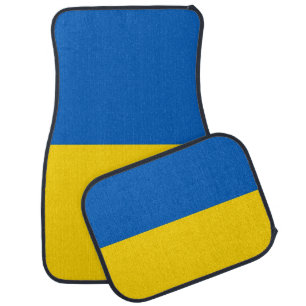 Set of car mats with Flag of Ukraine