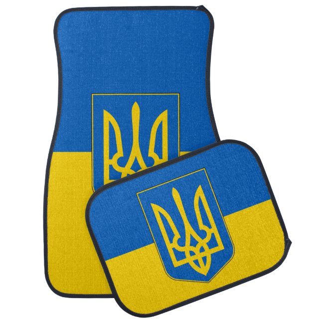 Set of car mats with Flag of Ukraine (Set)