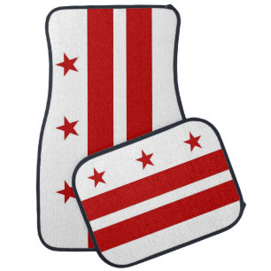 Set of car mats with Flag of Washington DC