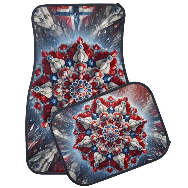 Set of car mats with Norwegian Colors (Set)